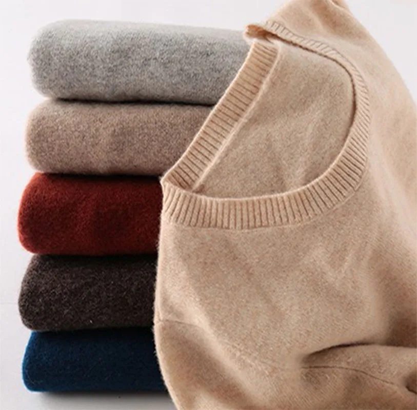 

100% Merino Wool Cashmere Sweater Women 2021 Autumn Winter Warm Soft O-Neck Long Sleeve Knitted Pullover Jumper Femme Sweater