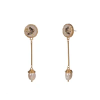 natural geometry colour shell pearl earring luxury designer jewelry women mens earrings jewelry stud earing ne1137