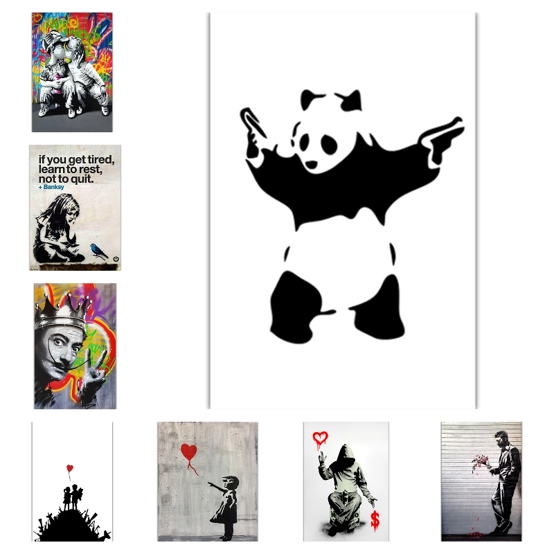 

Wall Art Canvas Painting Posters and Prints Room Decor Picture Street Graffiti Monkey Picture for Bedroom Nordic Home Decoration