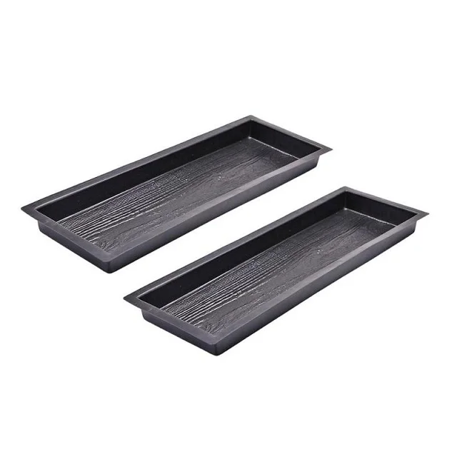 2xMold 2 шт. формы имитация дерева сад тротуар Плесень DIY шаговый камень бетонная мощение плесень дорога бетонные формы Pathmate - Цвет: 2xMold