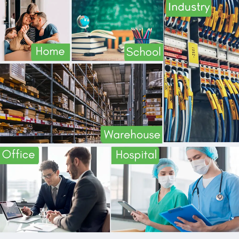 10PK сверхпрочная клейкая ламинированная лента 6 мм совместимая с S211 черно белая