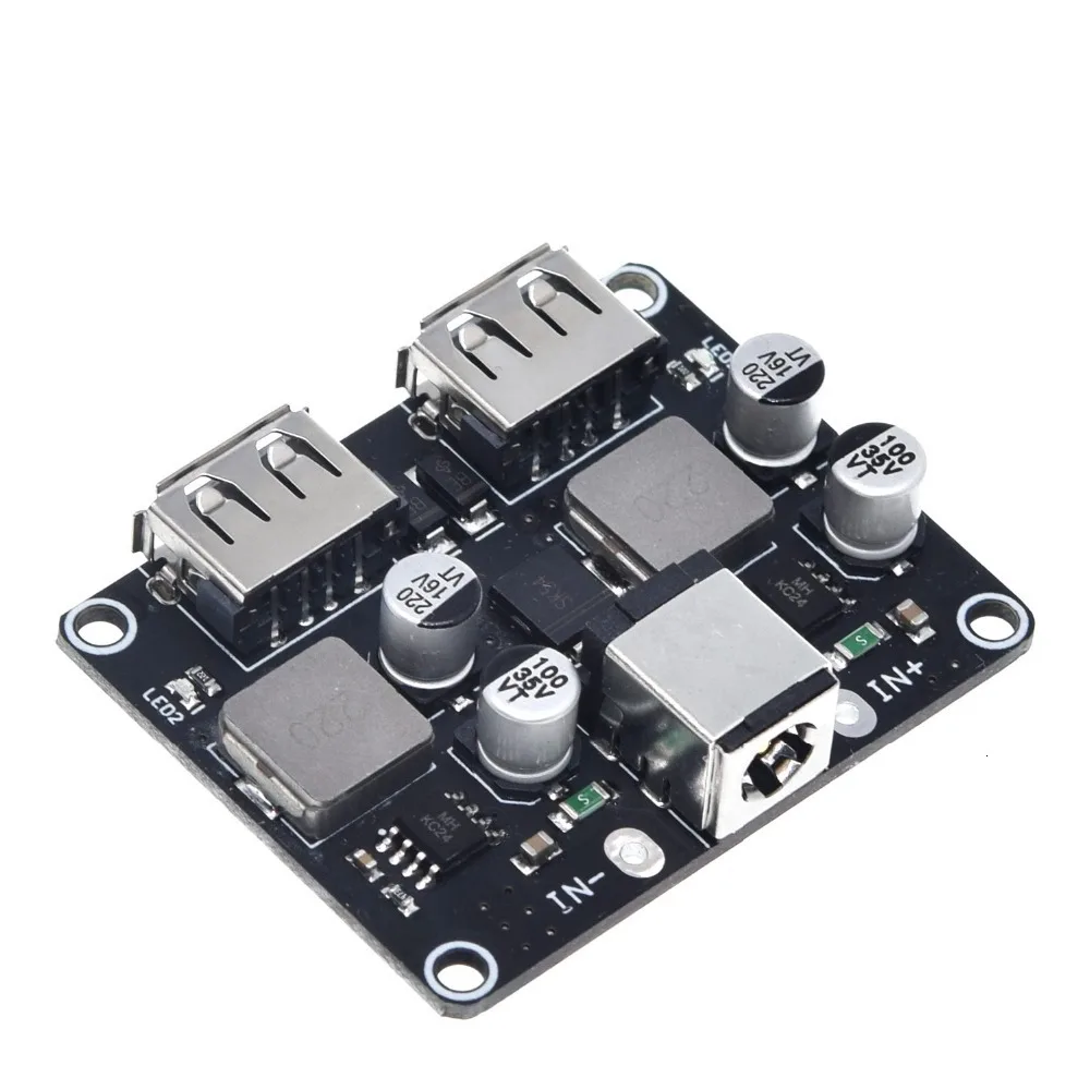 USB QC3.0 QC2.0 USB DC-DC понижающий преобразователь зарядный понижающий модуль 6-32 в 9 в 12 В 24 В для быстрого зарядного устройства печатная плата 5 В