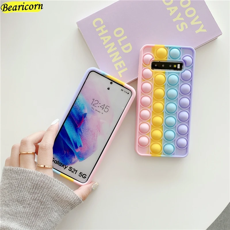 Pop Bubble Case For Samsung Galaxy S21 S20 S10 S9 Plus Note 9 10 20 Ultra A51 A71 A32 A52 A72 A30 A50 A01 A02 A11 A12 A21 A31