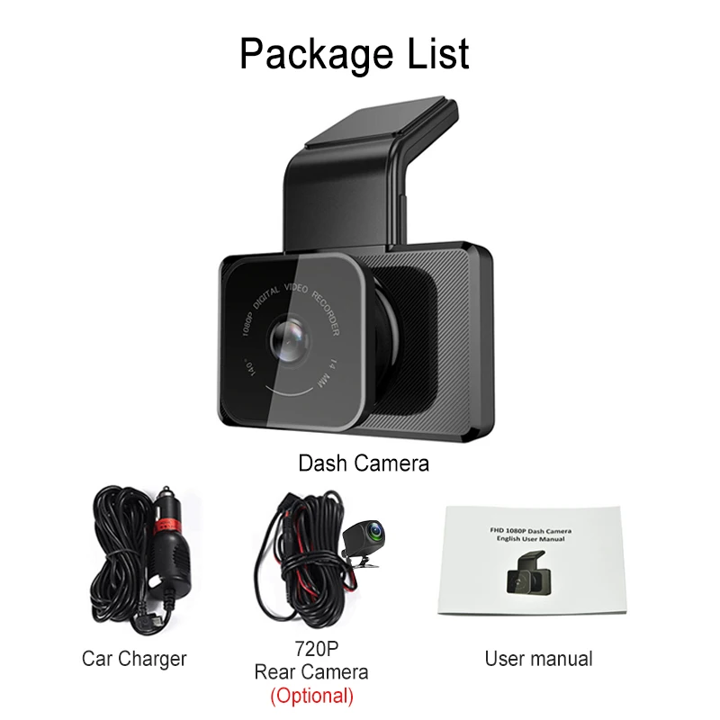 

Vikewe 3.0 Inch Car DVR Wifi Dashcam GPS FHD 1080P Dash Camera Video Recorder With Rear View Camera Night Vision Auto Camera