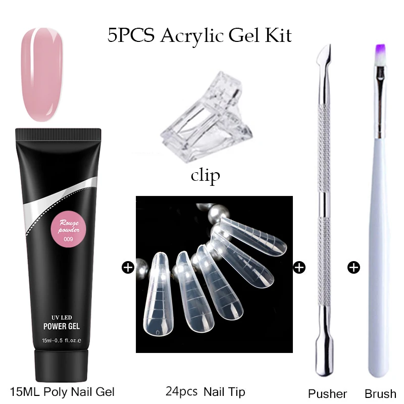 5 шт. набор акриловых гелей для наращивания ногтей | Красота и здоровье