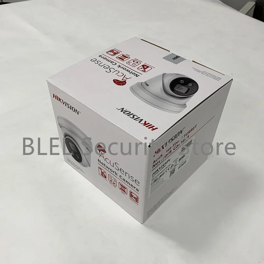 Оригинальный Hikvision 8 Мп DS-2CD2386G2-IU POE IR встроенный микрофон AcuSense IPC фиксированная