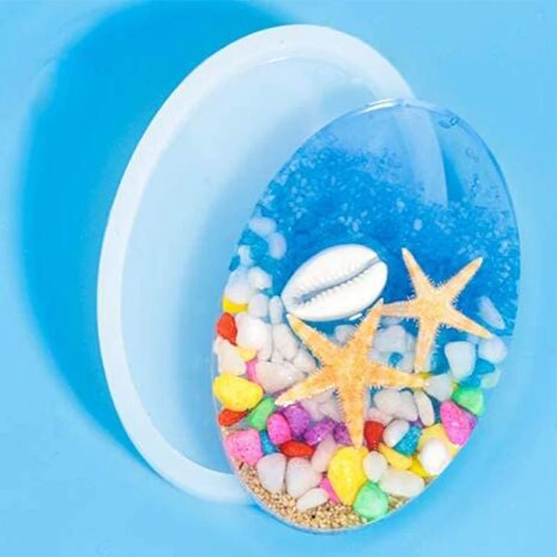 

Crystal Epoxy Resin Mold Heart Round Square Rectangle Coaster Silicone Mould Set B36D