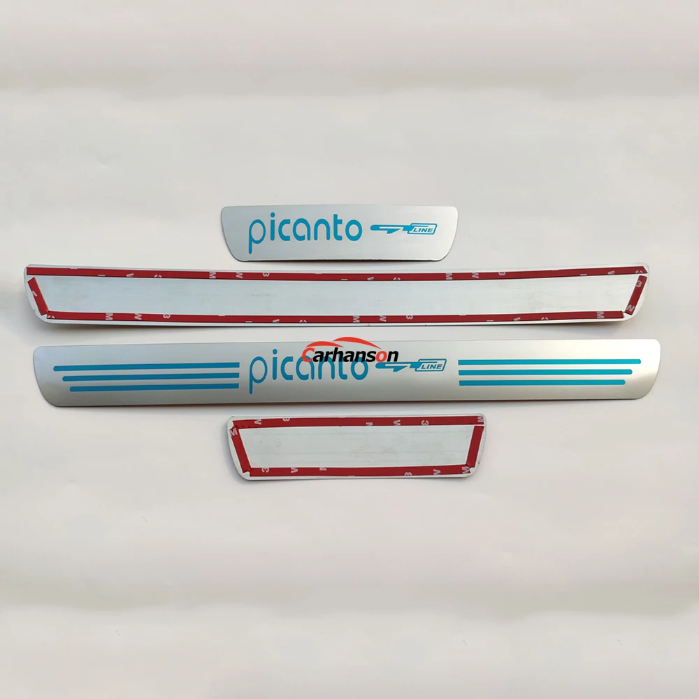 Для Киа пиканто GT линия Аксессуары порога протектор полосы Авто педаль Стикеры