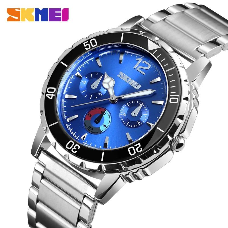 SKMEI Top Роскошные деловые часы мужские роскошные модные кварцевые наручные