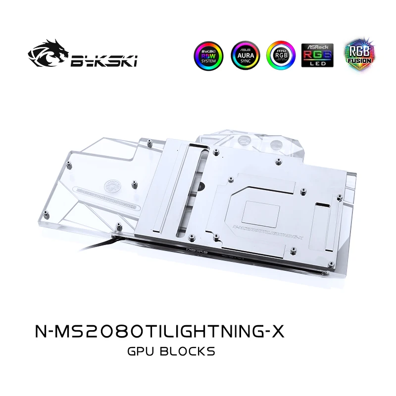 Bykski Water Block use for MSI RTX2080TI LIGHTNING / Full Cover Copper Radiator Block/3PIN 5V A-RGB 4PIN 12V RGB | Компьютеры и офис