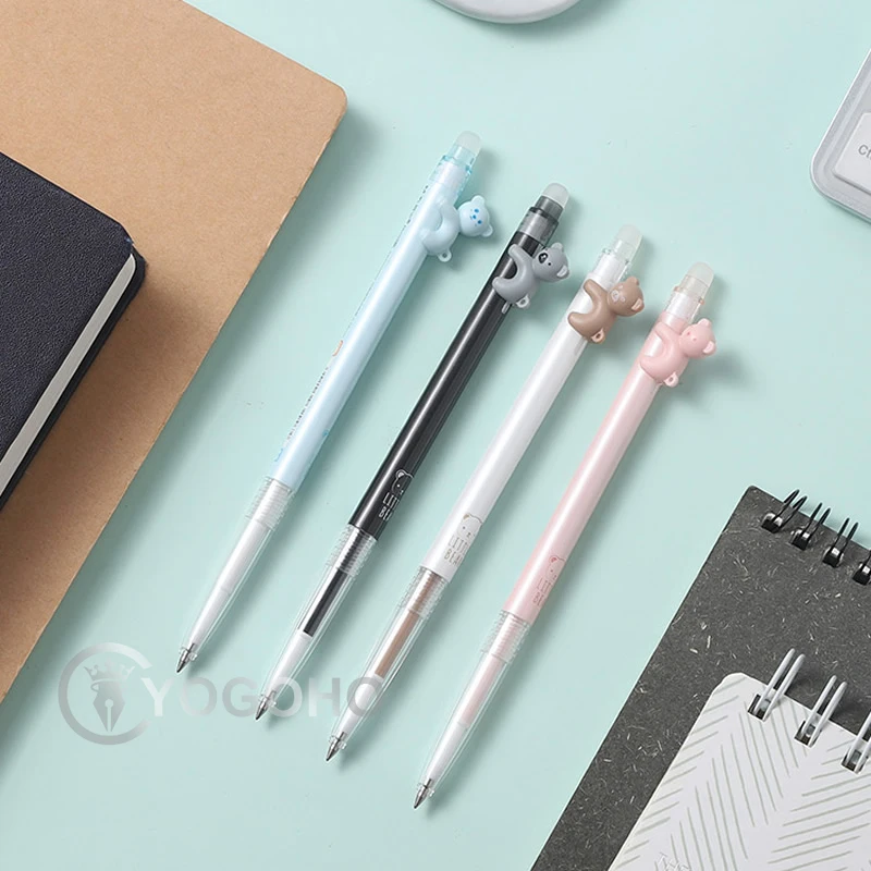 Гелевая ручка M & G с милыми мультяшными медведями ручки со стираемыми кристаллами