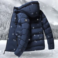 fashion winter jacket men hoodied parka men warm windproof coat male thicken zipper warm jackets mens solid down coats m 4xl