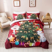 father christmas santa presents reversible quilt duvet cover single double king