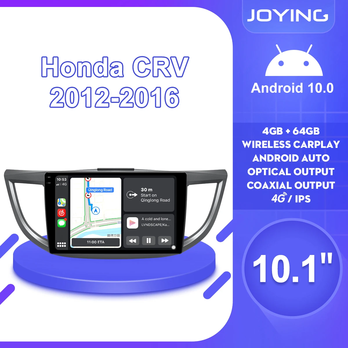 구매 안드로이드 10 헤드 유닛 자동차 스테레오 라디오 중앙 멀티미디어 무선 카플레이 DVR 혼다 CRV CR-V 2016 2012