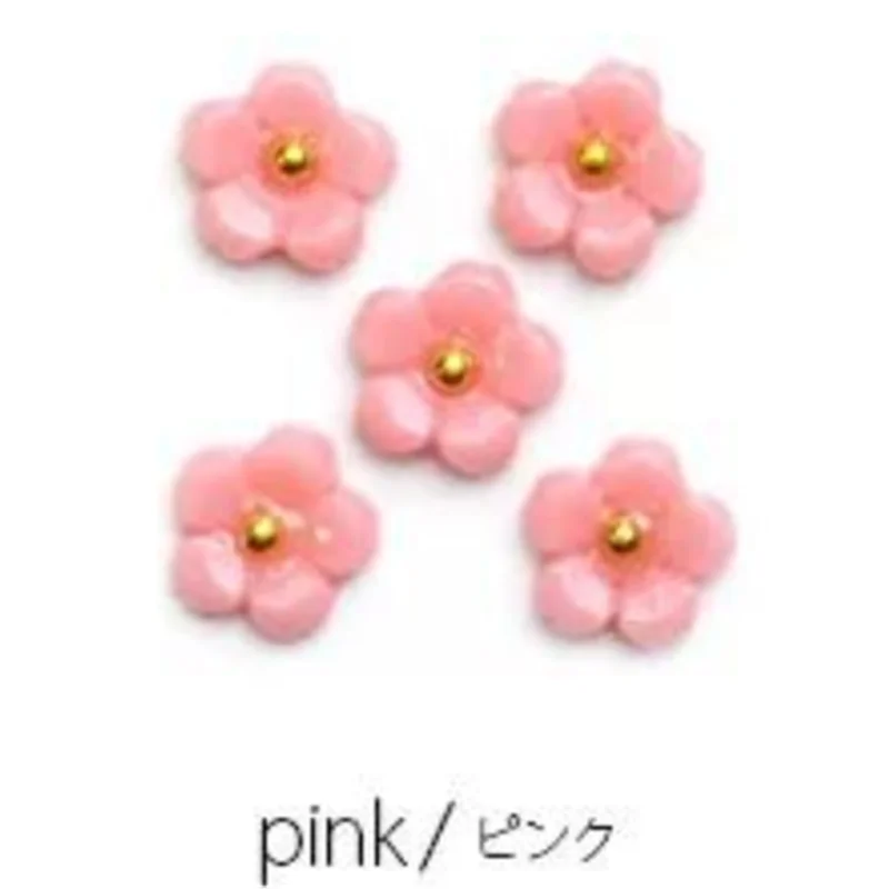 10pcs pink 10 шт./пакет 3D нейл-арта декоративная наклейка для ногтей Kawaii Flower, «сделай сам» для ногтей, инструменты для укладки волос для маникюра - Цвет: 10pcs pink