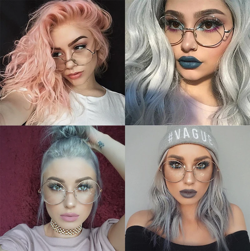 Круглый Очки Рамки S для Для женщин Брендовая Дизайнерская обувь Солнцезащитные