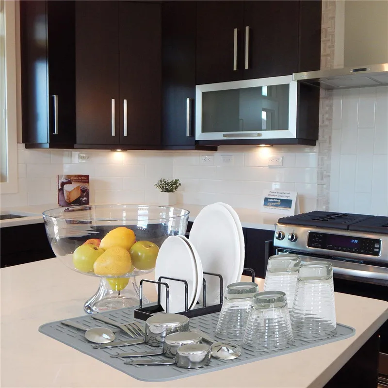 Силиконовая накладка Кухня кухонный коврик для раковина стол подушки Прилавок