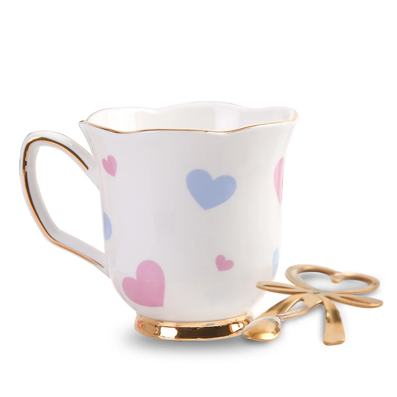 Чайная чашка в скандинавском стиле с милым сердцем креативная белая