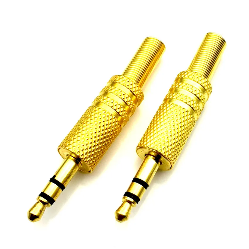 Стереонаушники 2 шт. 3 5 мм 1 / 8 дюймов сделай сам Мужская аудиовилка солдат