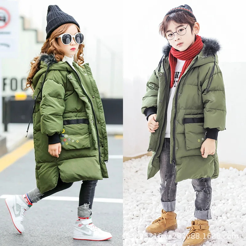 Новинка 2019 года модная детская зимняя куртка зимнее пальто для девочек детское