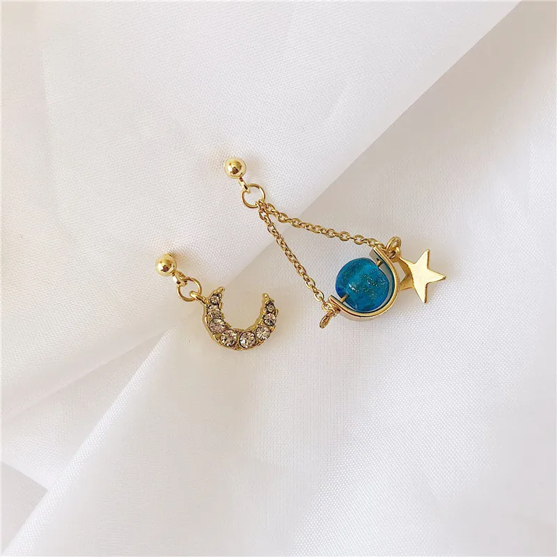 Aretes de mujer современный 2018 новый дизайн подвеска звезда луна серьги мода диких