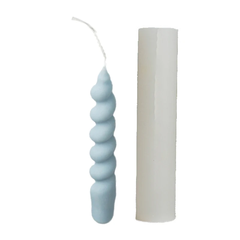 

3D Twisted Long Brush Holder Silicone Candle Mould DIY Candlelight Dinner
