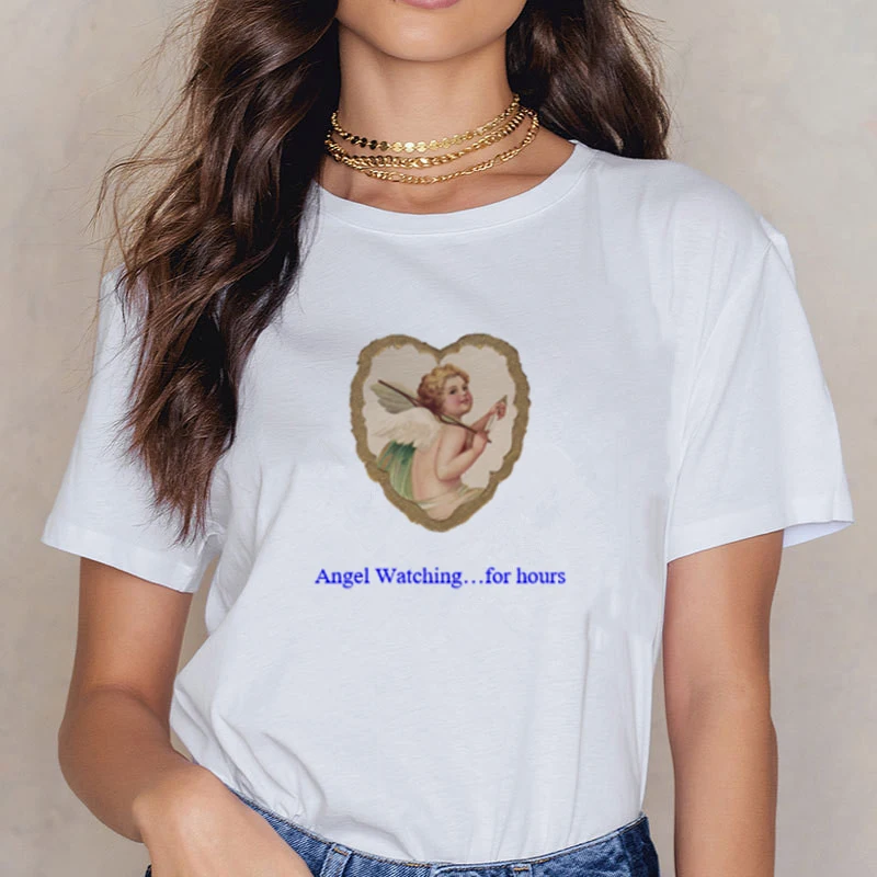 

Angel clothes women tumblr plus size casual kawaii harajuku t-shirt streetwear ulzzang