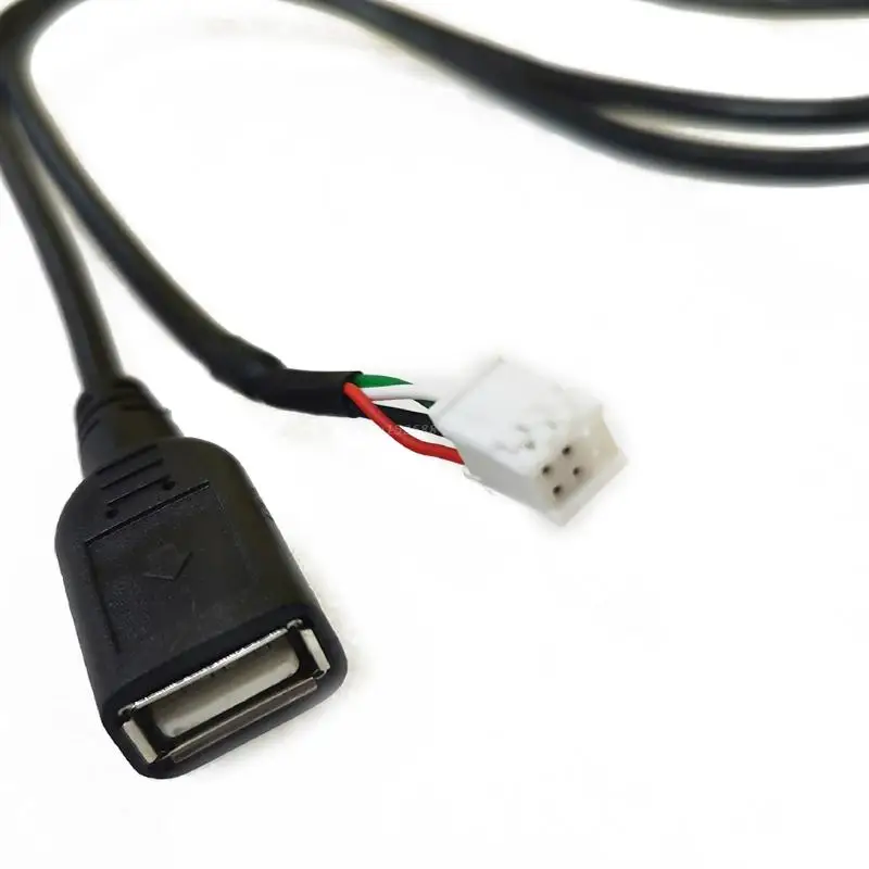 

2pcst 4Pin+6Pin Connector USB cable for Car Radio Stereo 1M USB Cable USB Adapter