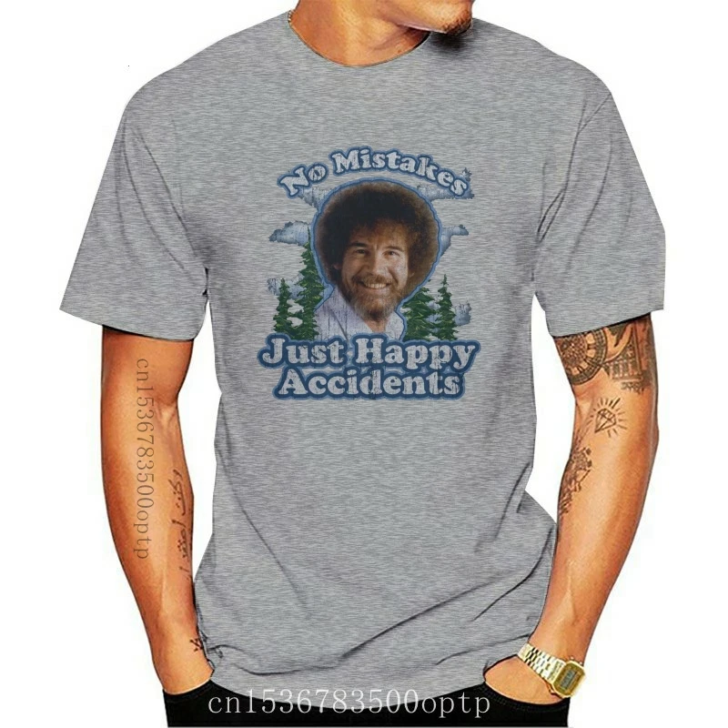 

Новые мужские футболки с надписью «Happy аварии» от Bob Ross Inc