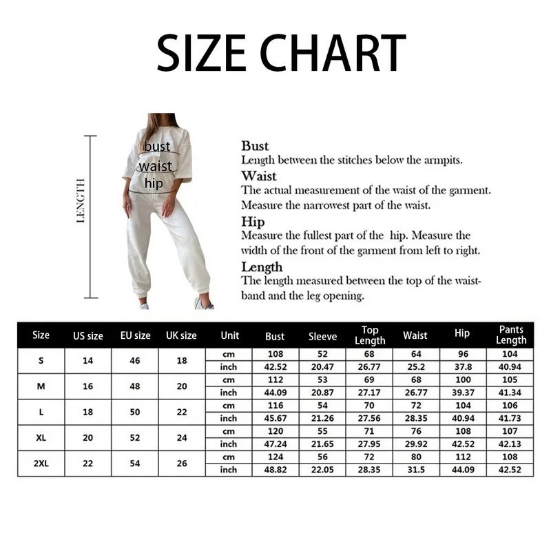 

Fashion Women Solid Color Tracksuit Two-piece Fitness Set Long Sleeve Top Loose Long Pants Women Lounge Cloghing