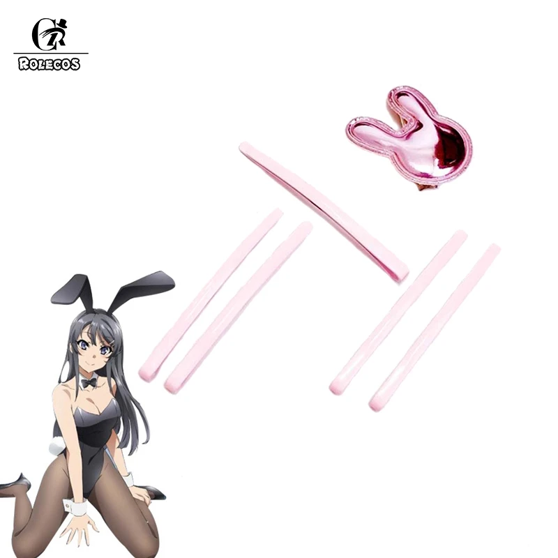 

ROLECOS Mai Sakurajima Cosplay Hairpin Anime Seishun Buta Yarou wa Bunny Girl Senpai no Yume wo Minai Cosplay Accccessories