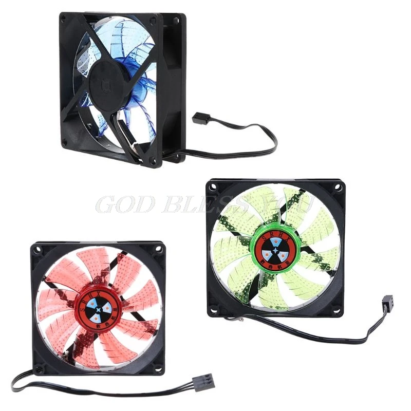 

LED Light 3 pin 90mm PC Desktop Computer Case Cooling Cooler Fan Low Noise 9025 Drop Shipping