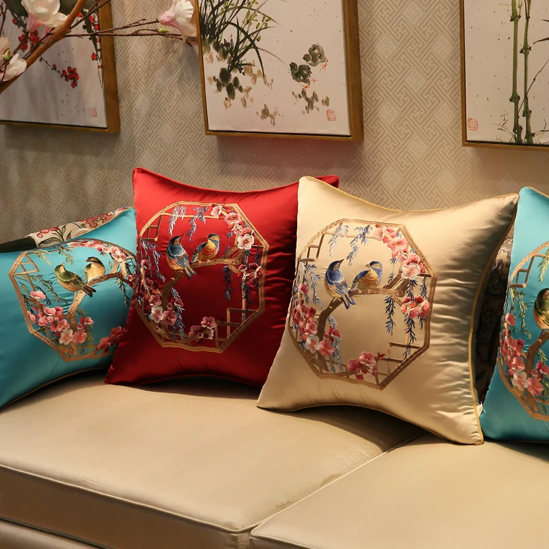 Чехлы на декоративные подушки наволочки Современная китайская традиционная
