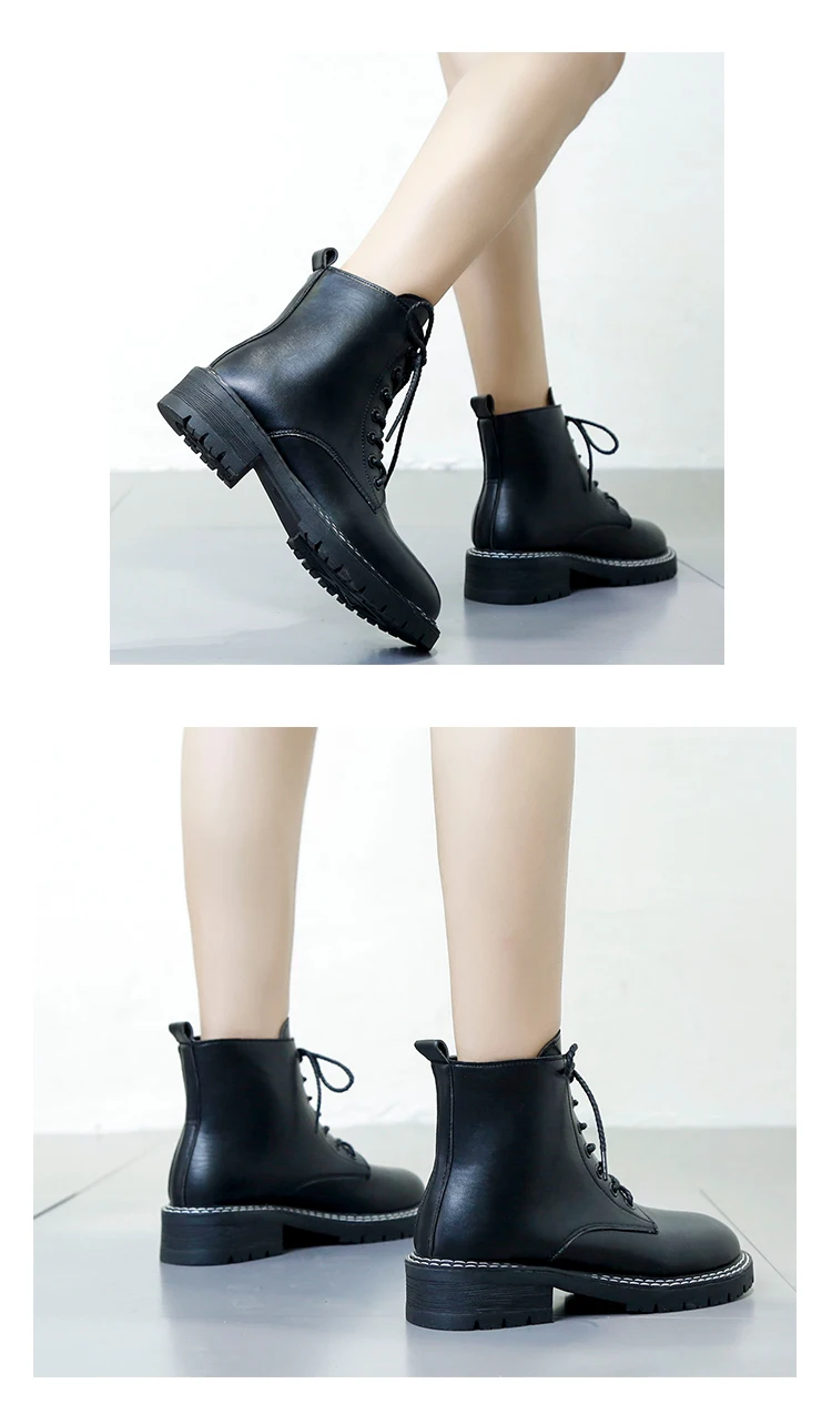 Bootee/ г.; женские ботинки до середины икры с круглым носком; женская обувь; ботинки на низком каблуке со шнуровкой; роскошные дизайнерские зимние сапоги на резиновой подошве