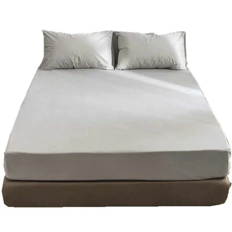 

Solid Machine Washable Solid Color Brushed Mattress Protector