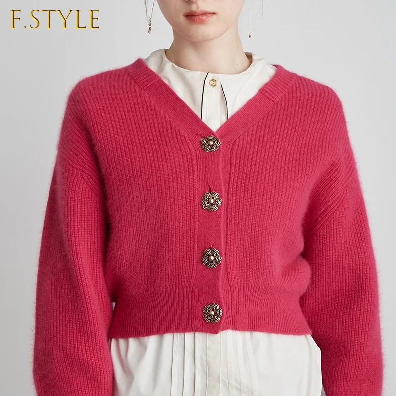 

Japanese Sweet Warm Sweaters 2021 Autumn New Fashion Women Knitted Outerwear Loose Solid Short Button Cardigan Jackets