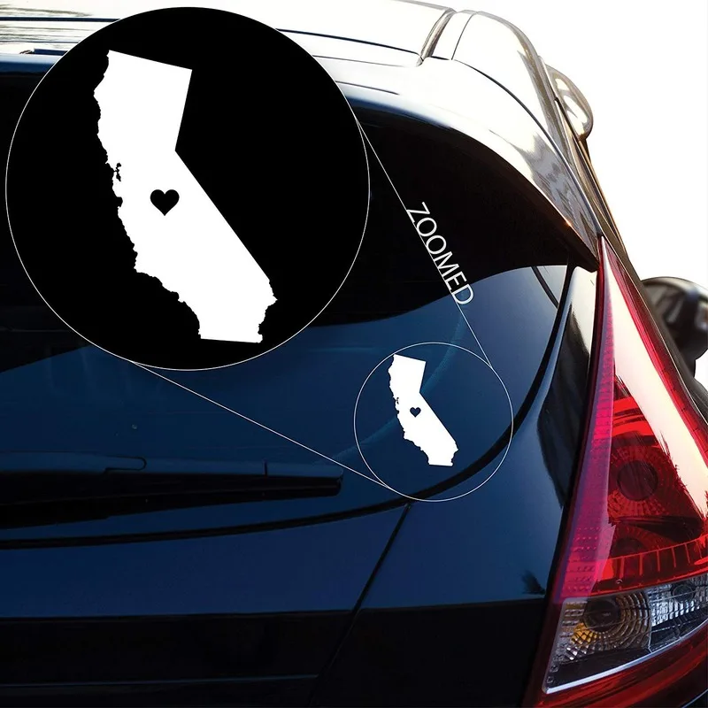 Забавная виниловая наклейка Love California 6*3 8 Дюйма на окно автомобиля|Наклейки автомобиль| |