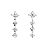 2021 trend earrings for women fine 925 sterling silver earrings clear cz jewelry golden shine drop earrings female jewelry