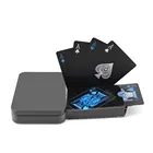 ПВХ покер водонепроницаемый пластик игральные карты набор черный цвет покер карты Наборы Классические фокусы инструмент Покер игры
