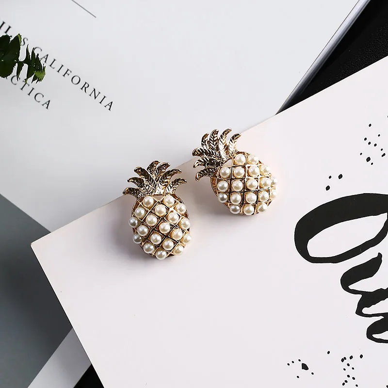 Корейские милые серьги для девочек корейские простые золотые с имитацией