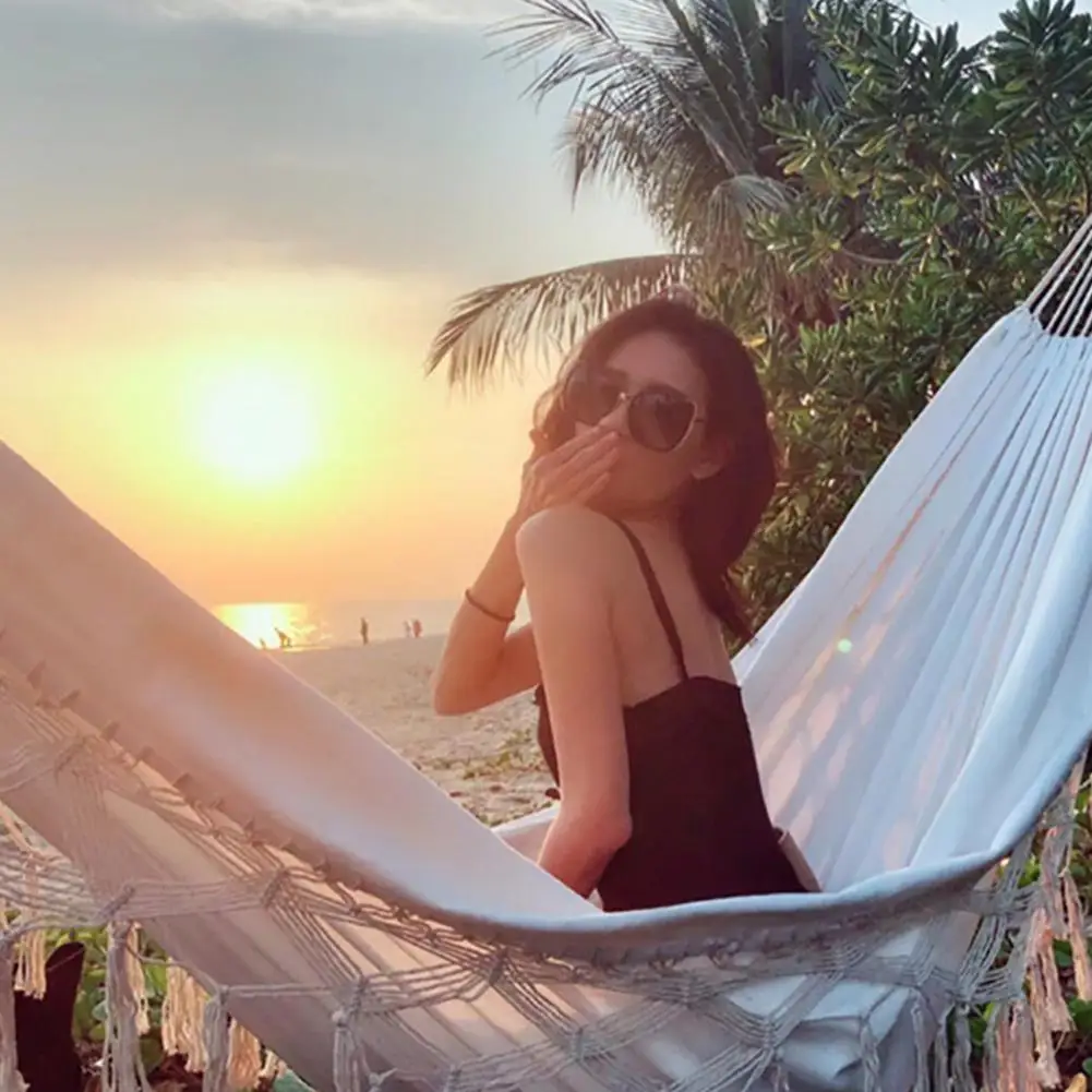 Богемный стиль 2 человек гамак большой бразильский края макраме двойной Делюкс