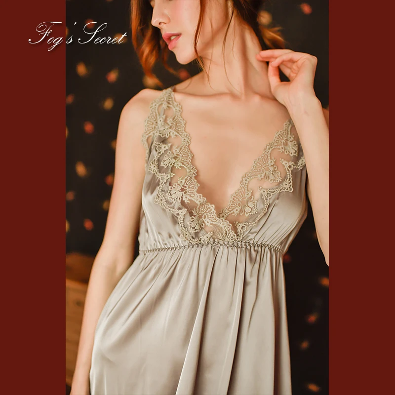 Gray only Dress Женская одежда для сна, халаты, комплекты платьев, сексуальный халат, удобная домашняя одежда с поясом, roupao, прозрачная ткань, feminino - Цвет: Gray only Dress