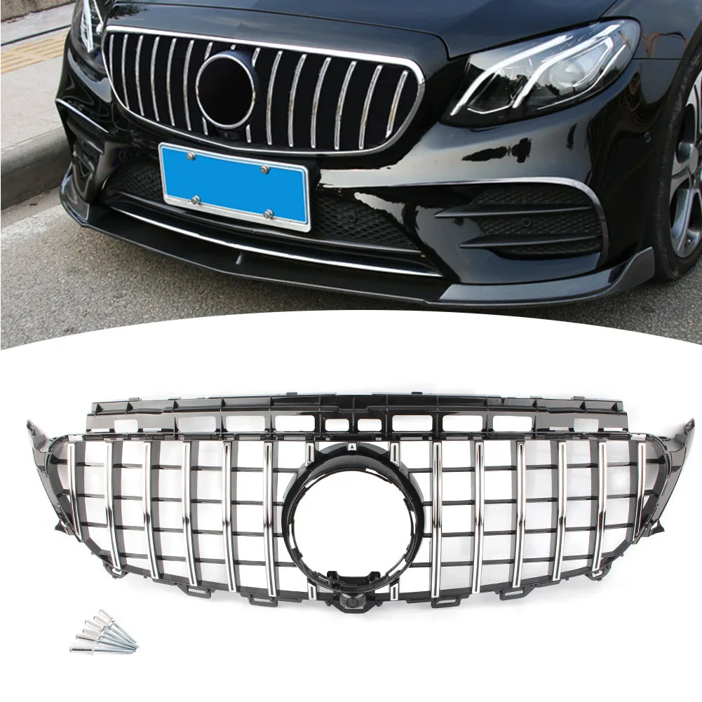 ABS передняя Верхняя решетка гриль для Mercedes E класс E200 E250 E43 W213 GT R Panamericana 2016 2017 2018 16 17
