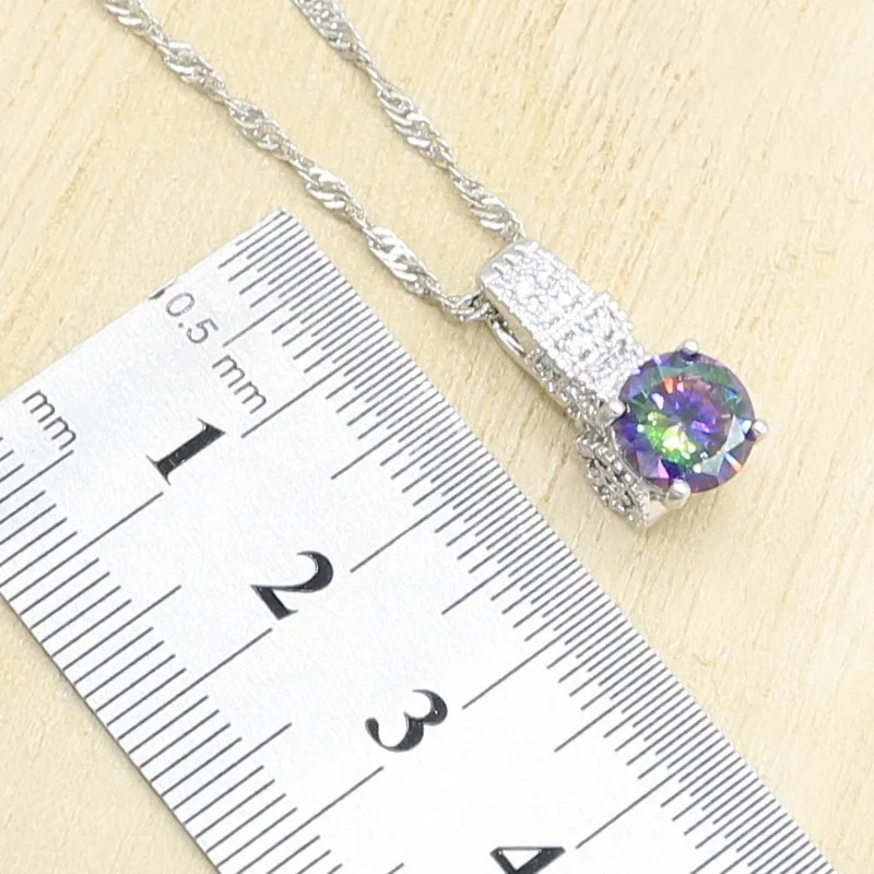 Браслет с радужным цирконием серебряного цвета искусственный браслет кольцо