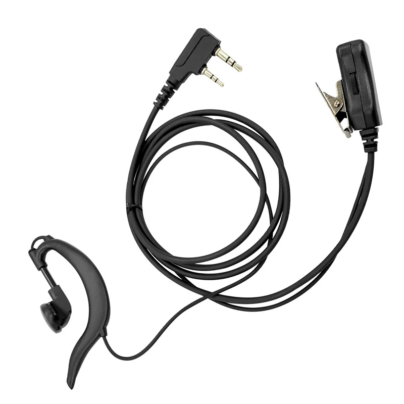 

Kenwood Walike Talkie Earpiece with Mic G Shape 2 Pin Headset for Retevis Baofeng 2 Way Radio