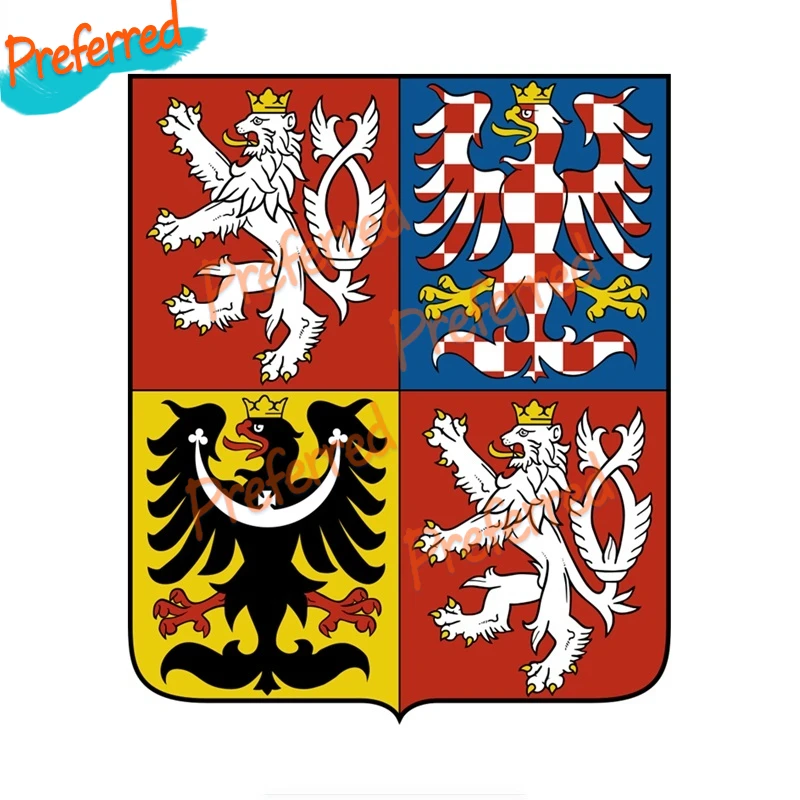 

High Quality Coat of Arms of Czech Republic Decal Motocross Racing Laptop Helmet Trunk Wall Vinyl Car Sticker Die Cutting