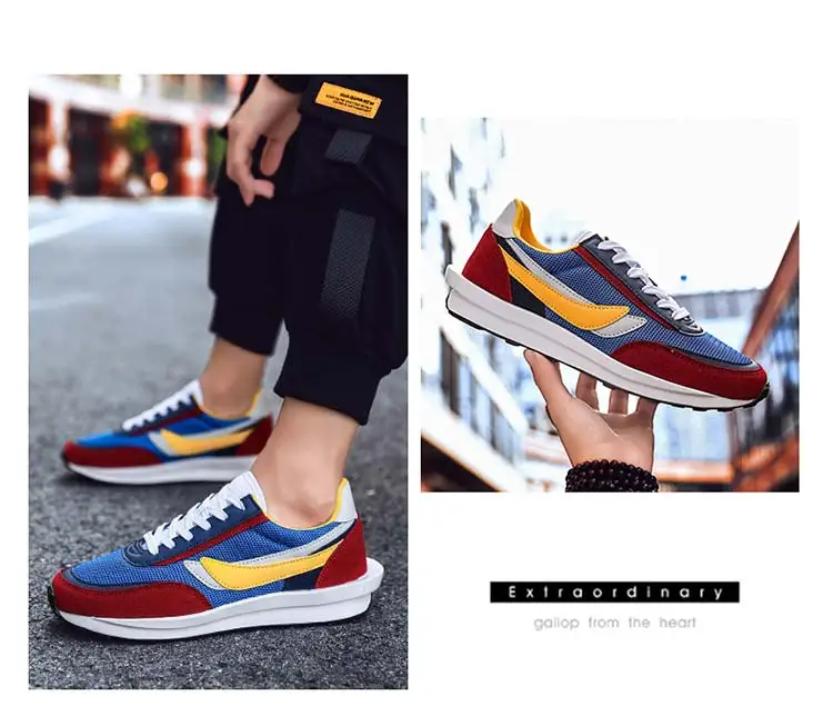 Дизайнерские кроссовки LDWAFFLE/SACAI; мужские и женские кроссовки; роскошные кроссовки для бега; дорожные кроссовки; цвет оранжевый, белый