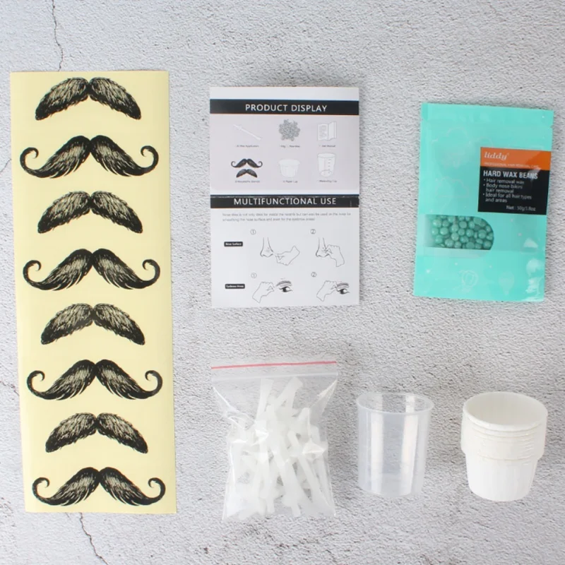 

Portable Painless Nose Wax Kit For Men & Women Nose Hair Removal Wax Set Paper-Free Nose Hair Wax Beans Cleaning Wax Kit