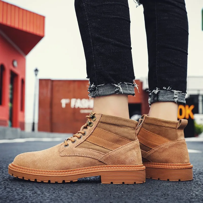 

Sapatos coturno/повседневные ботинки; cuero informales; Лидер продаж; Кроссовки; zapatos; Модные рабочие мужские кожаные спортивные ботинки; 2020