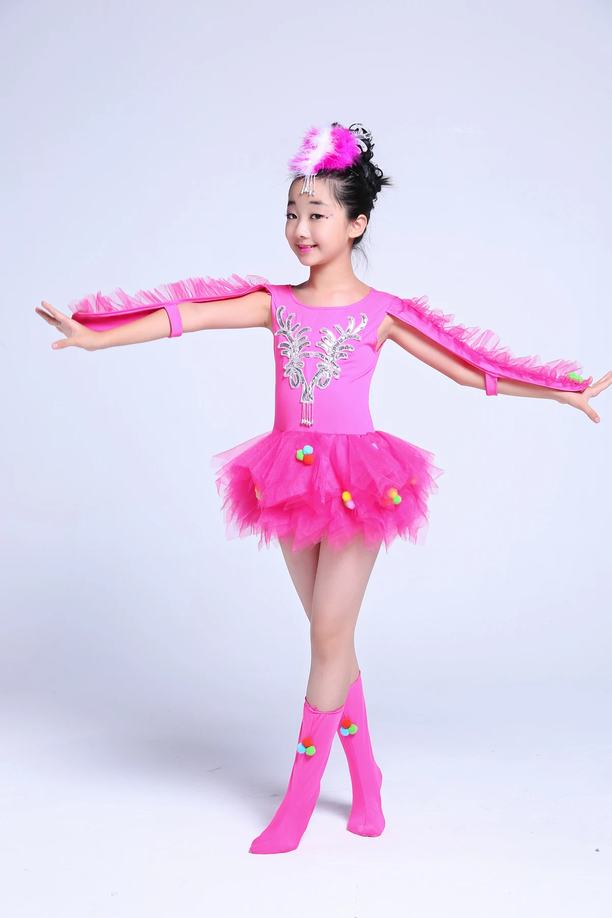 Детские животные цыплята также сумасшедшие костюмы Детский Лебедь шоу одежда